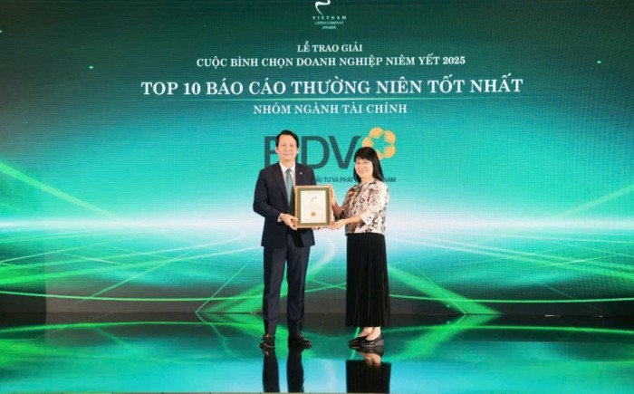 BIDV nhận giải Báo cáo thường niên tốt nhất lần thứ 3 liên tiếp