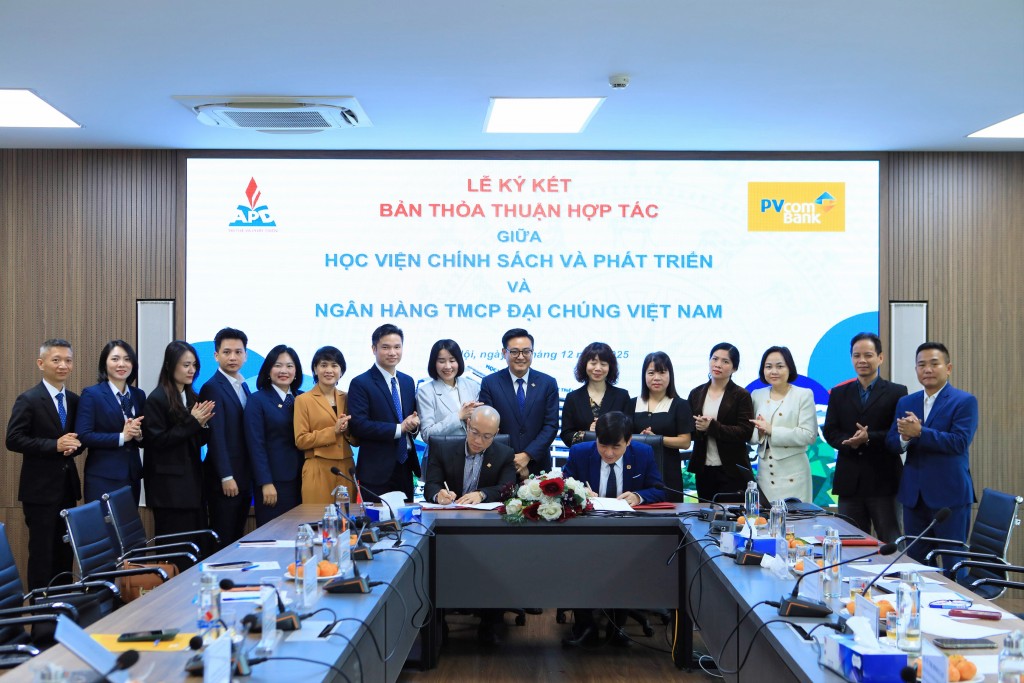 Học viện Chính sách và Phát triển - PVcomBank: Hợp tác toàn diện trong đào tạo và chuyển đổi số