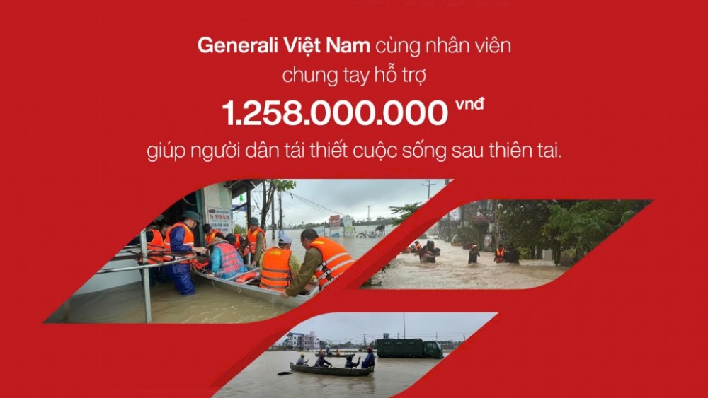 Generali Việt Nam hỗ trợ hơn 1,2 tỷ đồng giúp người dân tái thiết cuộc sống sau thiên tai