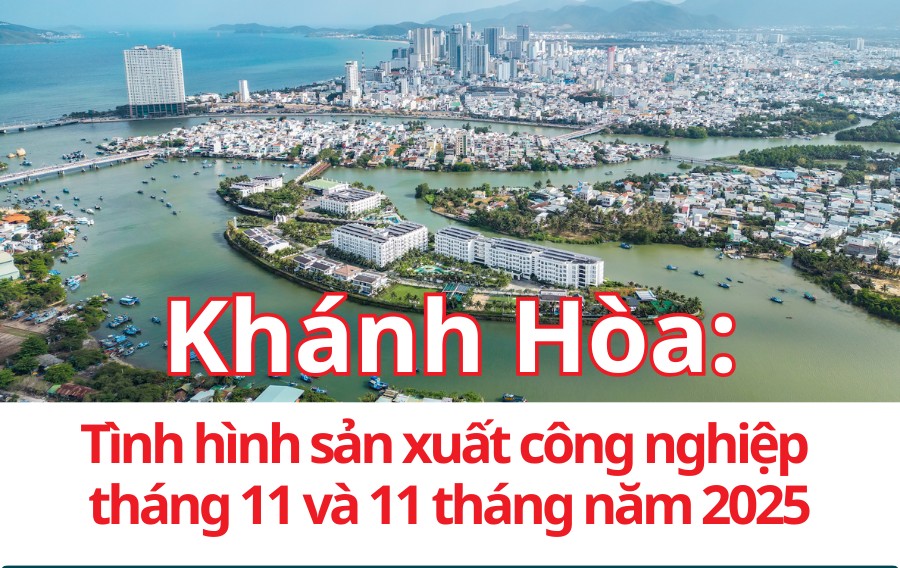 INFOGRAPHIC: Khánh Hòa - Tình hình sản xuất công nghiệp tháng 11 và 11 tháng năm 2025