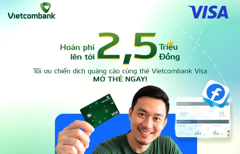Chạy Ads Không Lo Phí "Chát": Vietcombank đồng hành cộng đồng marketing, quảng cáo mùa cao điểm