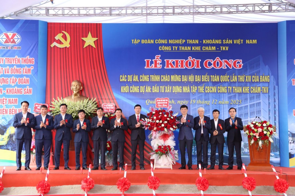 Tập đoàn Công nghiệp Than - Khoáng sản Việt Nam khởi công 2 dự án trọng điểm chào mừng Đại hội Đảng