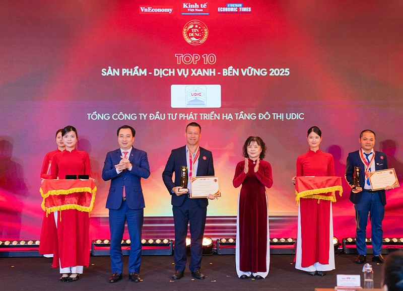 Khẳng định vị thế thương hiệu UDIC với TOP 10 Sản phẩm - Dịch vụ xanh - Bền vững 2025 Khẳng định vị thế thương hiệu UDIC với TOP 10 Sản phẩm - Dịch vụ xanh - Bền vững 2025