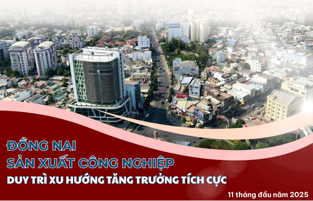 INFOGRAPHIC: Đồng Nai sản xuất công nghiệp duy trì xu hướng tăng trưởng tích cực
