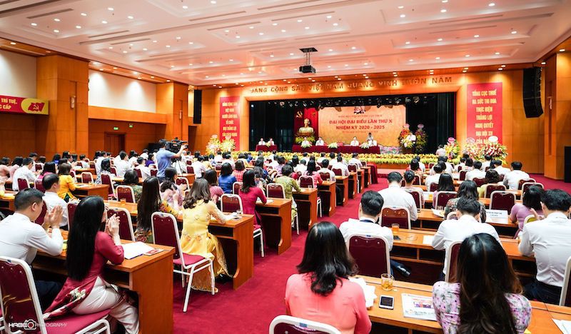 Toàn cảnh Đại hội Đại biểu lần thứ X nhiệm kỳ 2020-2025 của Đảng bộ cơ quan Tổng cục Thuế.
