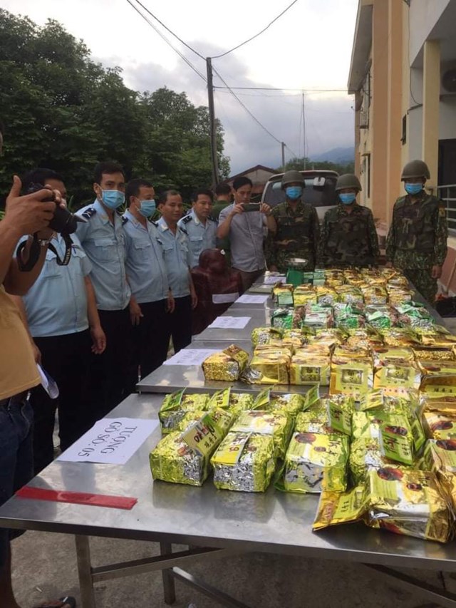 Tang vật bị lực lượng Hải quan phối hợp với các lực lượng chức năng bắt giữ. Nguồn: Tổng cục Hải quan