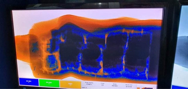 Hình ảnh tang vật qua máy soi chiếu. Nguồn: Tổng cục Hải quan