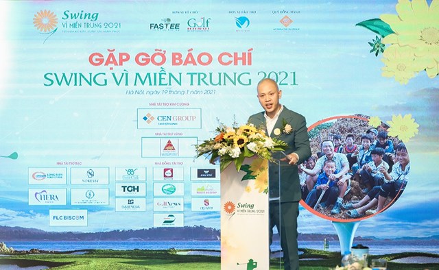 Ông Nguyễn Xuân Trung – Tổng giám đốc Cen Golf, Trưởng ban tổ chức giải phát biểu tại sự kiện.
