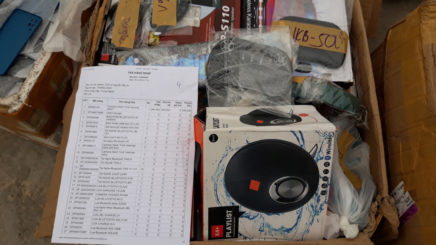 Tang vật bị thu giữ. Nguồn: hải quan