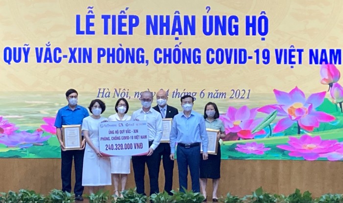 Thêm 17 đơn vị, doanh nghiệp ủng hộ trên 6,6 tỷ đồng cho Quỹ vắc xin phòng, chống Covid-19