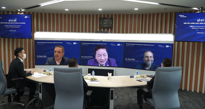 FPT Digital hợp tác với McKinsey Việt Nam thúc đẩy chuyển đổi số các doanh nghiệp trong nước. Ảnh: Thiện Tâm