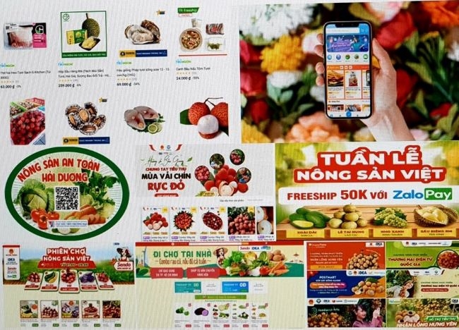 Nông sản Việt lên sàn thương mại điện tử mạnh mẽ trong bối cảnh dịch bệnh (Ảnh: HNV)