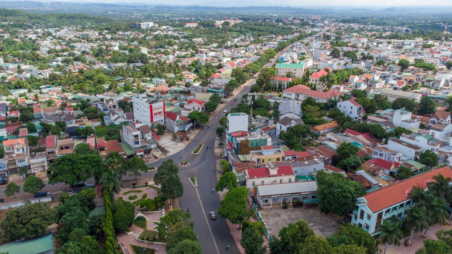 Một góc TP. Buôn Ma Thuột nhìn từ trên cao. Ảnh: Hoàng Gia