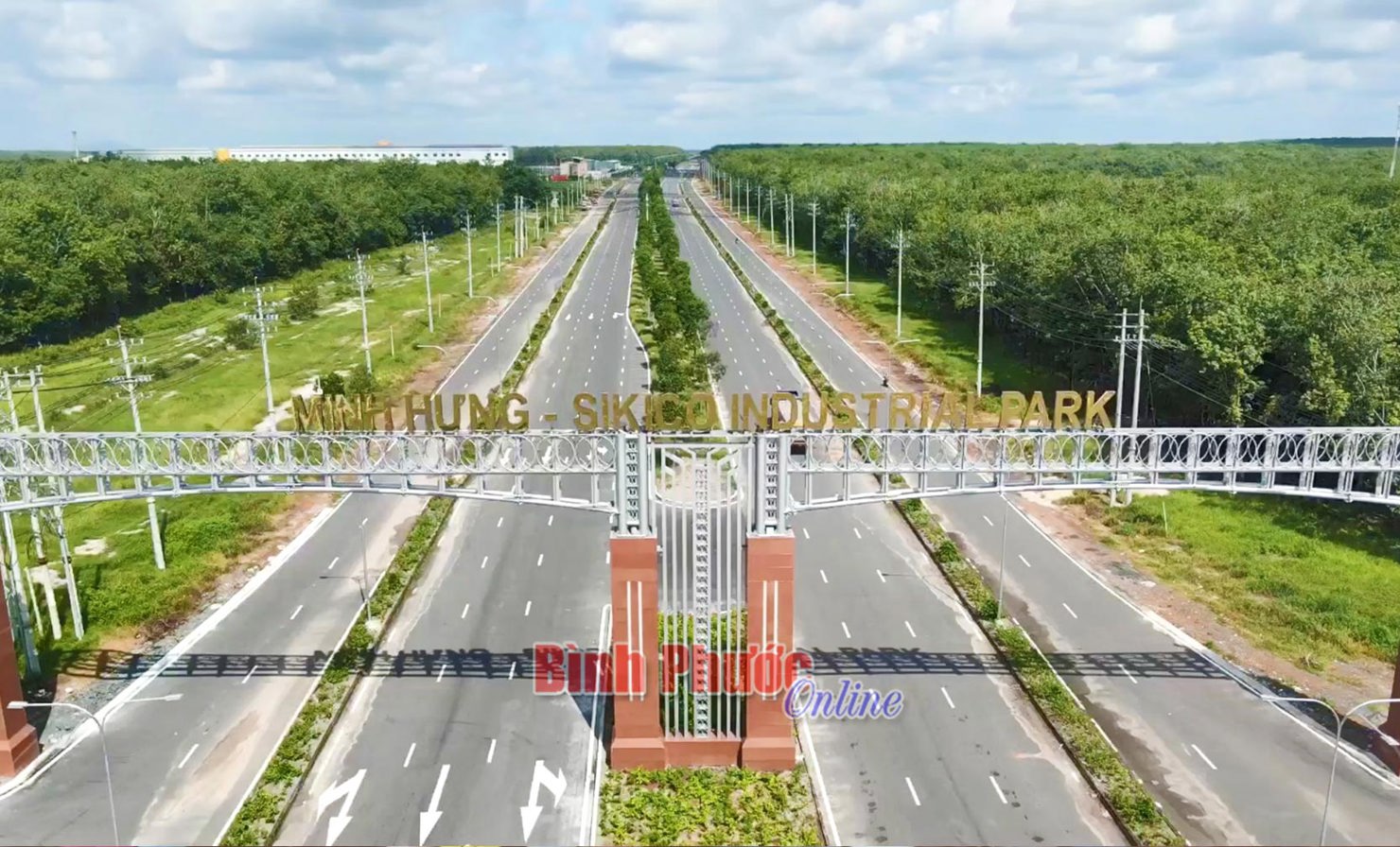 Khu công nghiệp Minh Hưng - Sikico, huyện Hớn Quản được xây dựng nhằm đón làn sóng đầu tư. Ảnh: BBP