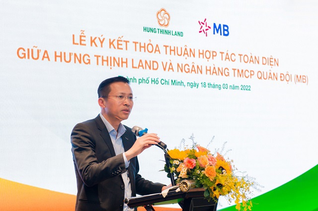 Ông Phạm Như Ánh – Thành viên Ban điều hành MB cam kết mang đến các giải pháp tài chính hiệu quả cho khách hàng của MerryLand Quy Nhơn.Ảnh: HT