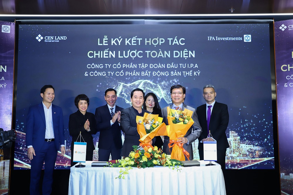 Cen Land ký kết hợp tác chiến lược, toàn diện với Công ty Cổ phần Tập đoàn Đầu tư I.P.A (ngày 9/12/2021).