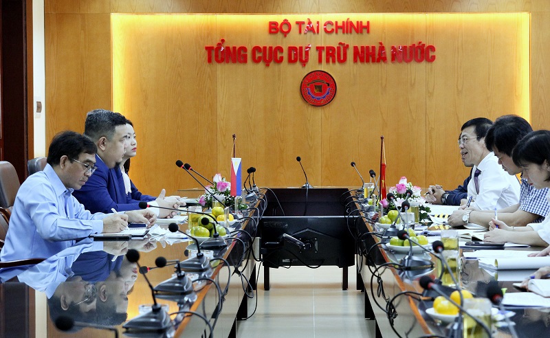 Quanh cảnh buổi làm việc giữa Tổng cục DTNN và Đại sứ quán Philippines (ngày 8/4/2022).