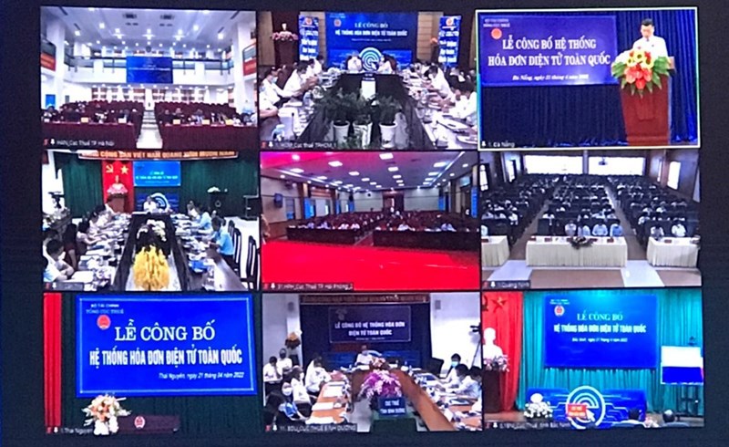 Đại biểu tham dự buổi lễ tại điểm cầu các địa phương.