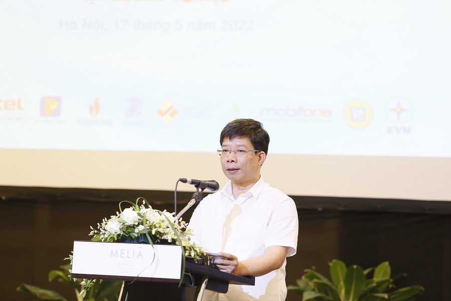 Ông Nguyễn Xuân Sáng – Chi cục trưởng Chi cục Tài chính Doanh nghiệp, Sở Tài chính TP. Hà Nội tại Hội thảo..