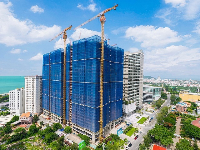 Hình ảnh tổng thể dự án Vung Tau Pearl đang thi công. Ảnh: HT