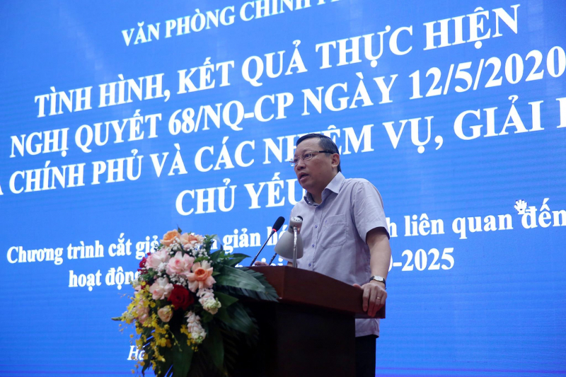 Cục trưởng Cục Kiểm soát TTHC, Văn phòng Chính phủ Ngô Hải Phan phát biểu tại hội thảo.