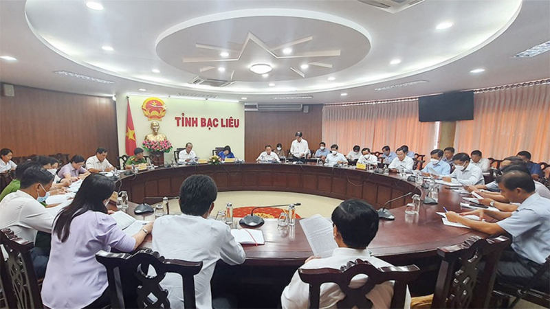 Đoàn giám sát HĐND tỉnh Bạc Liêu làm việc với UBND tỉnh về việc thực hiện chính sách, pháp luật bảo vệ môi trường giai đoạn 2016 - 2021.