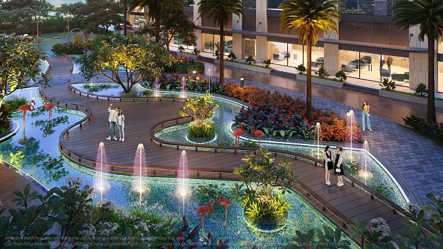 Không gian lung linh huyền ảo tại sân khấu Grammy trên mặt nước tại The Beverly. Ảnh: VHF