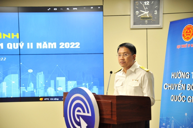 Ông Mai Sơn - Cục trưởng Cục Thuế TP. Hà Nội phát biểu khai mạc Chương trình