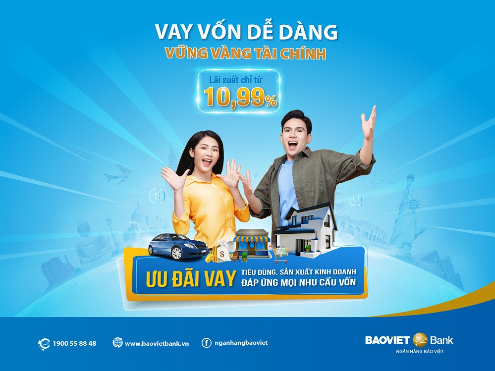 BAOVIET Bank ưu đãi vay sản xuất kinh doanh, tiêu dùng - Ảnh 1