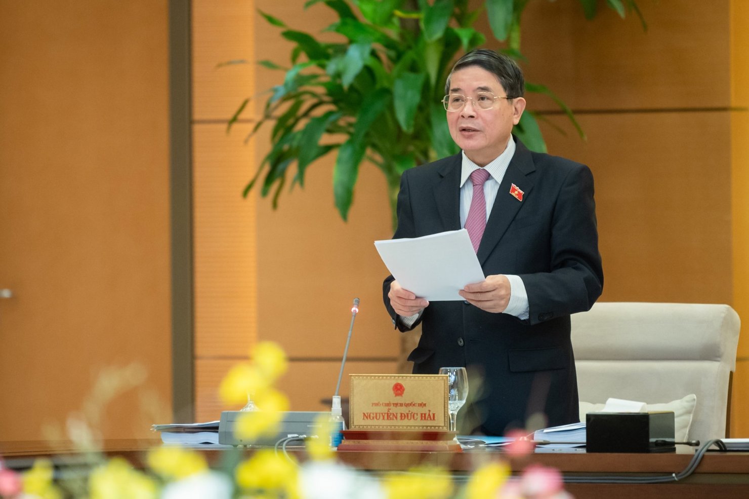 Phó Chủ tịch Quốc hội Nguyễn Đức Hải phát biểu kết luận nội dung làm việc.