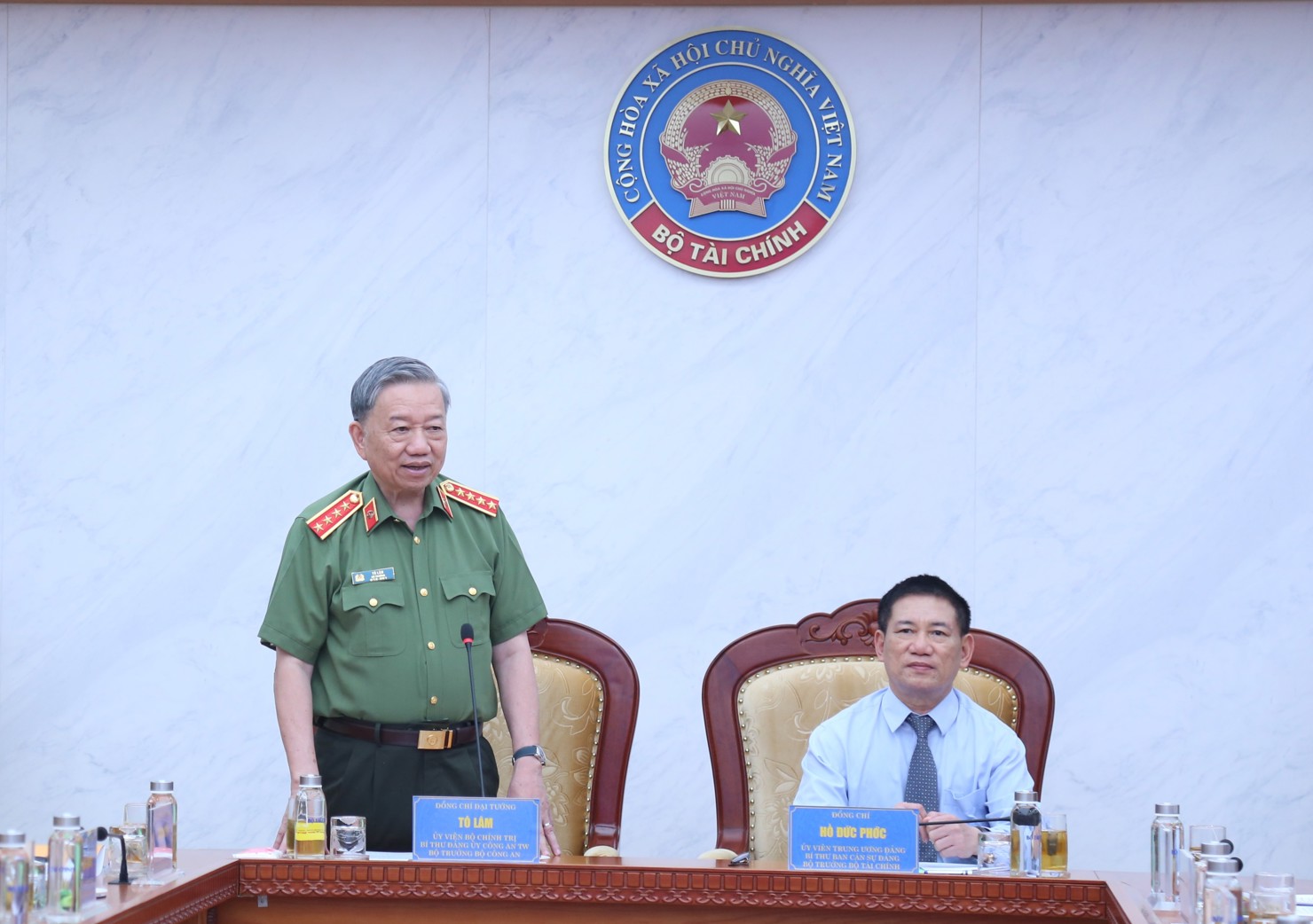 Đại tướng Tô Lâm - Bộ trưởng Bộ Công an phát biểu tại hội nghị. Ảnh: Gia Hân