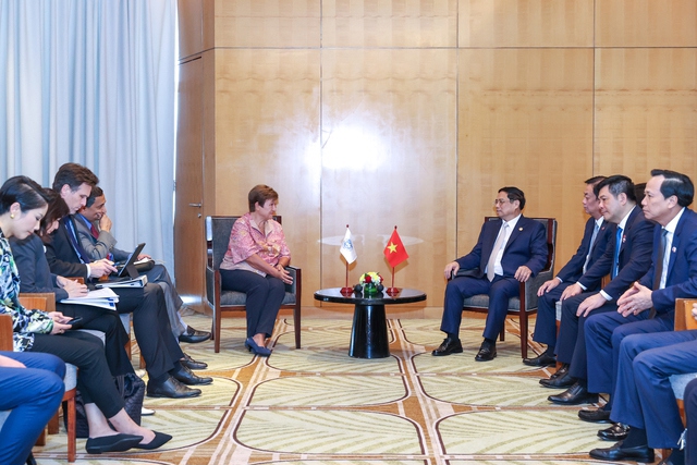Giám đốc điều hành IMF mong ASEAN nói chung và Việt Nam nói riêng sẽ phát huy vai trò kết nối các nền kinh tế và có tiếng nói mạnh mẽ hơn trong việc thúc đẩy hợp tác toàn cầu - Ảnh: VGP/Nhật Bắc