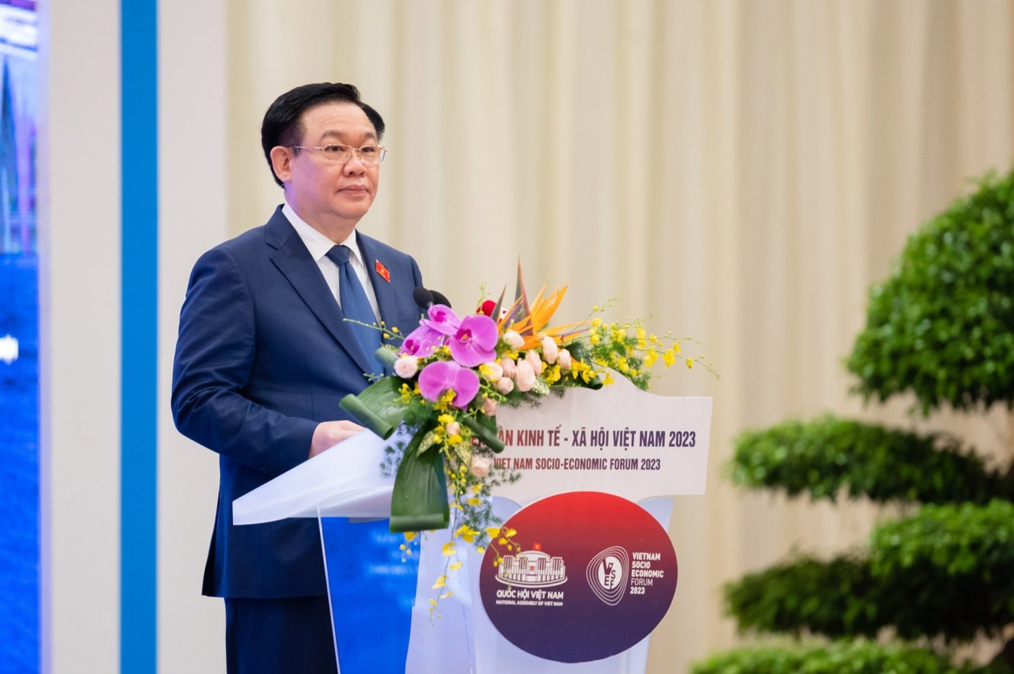 Chủ tịch Quốc hội Vương Đình Huệ phát biểu khai mạc Diễn đàn.