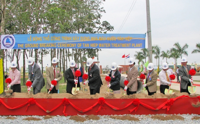 Lễ động thổ công trình Nhà máy nước Tân Hiệp do BIWASE làm chủ đầu tư.