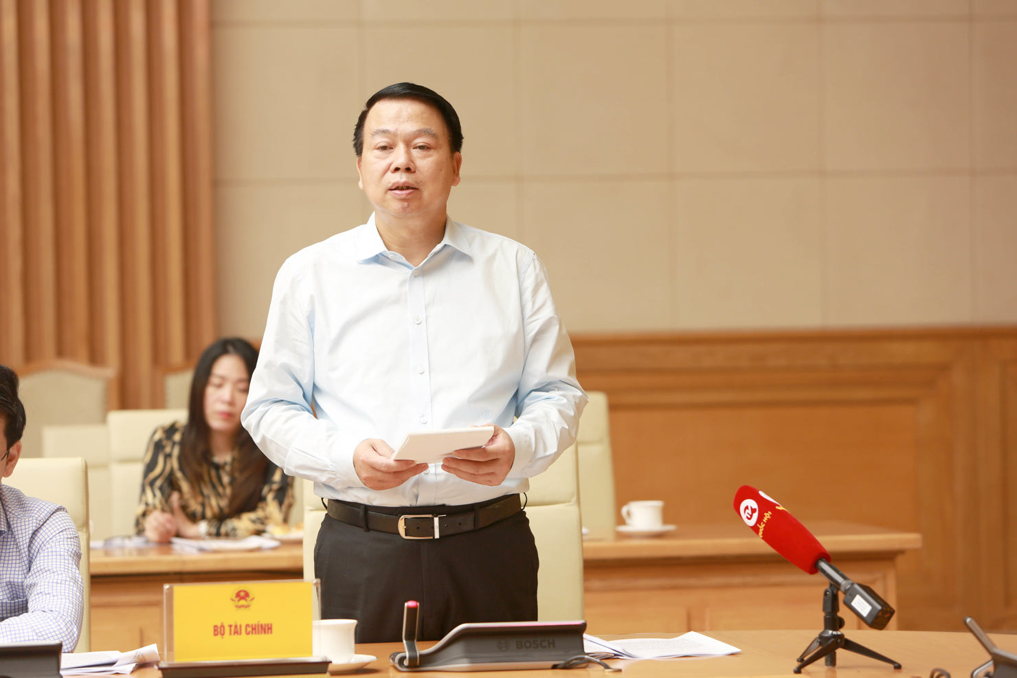 Thứ trưởng Bộ Tài chính Nguyễn Đức Chi cho biết CPI tăng thấp thời gian qua là do chính sách giá các mặt hàng thiết yếu được điều hành hiệu quả. Ảnh: Đức Minh