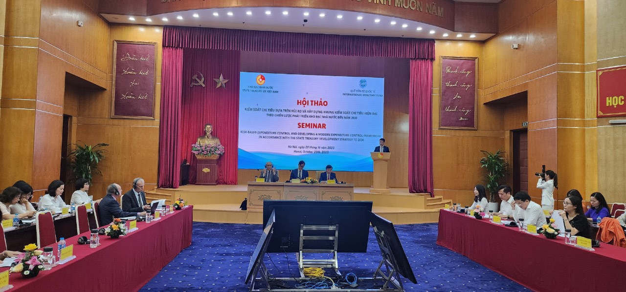 Hội thảo “Kiểm soát chi tiêu dựa trên rủi ro và xây dựng khung kiểm soát chi tiêu hiện đại theo Chiến lược phát triển Kho bạc Nhà nước đến năm 2030” tổ chức ngày 20/10.