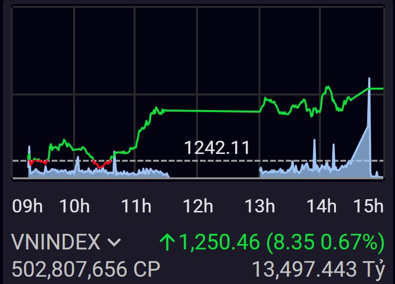 VN-Index phiên cuối cùng tháng 11 phục hồi nhanh nhờ sự bùng nổ của cổ phiếu công nghệ (FPT). 