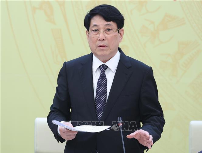 Chủ tịch nước Lương Cường phát biểu chỉ đạo Hội nghị - Ảnh: TTXVN