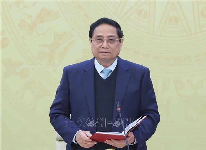 Thủ tướng Phạm Minh Chính phát biểu chỉ đạo Hội nghị - Ảnh: TTXVN