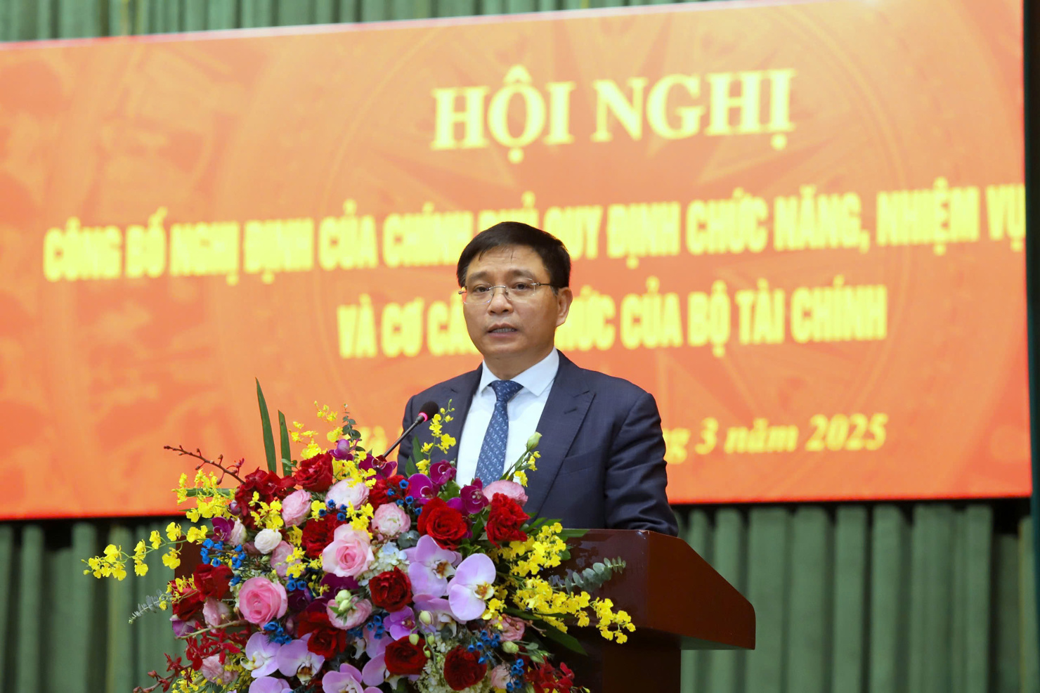 Bộ trưởng Nguyễn Văn Thắng phát biểu chỉ đạo tại Hội nghị công bố Nghị định số 29/2025/NĐ-CP của Chính phủ quy định chức năng, nhiệm vụ, quyền hạn và cơ cấu tổ chức của Bộ Tài chính.