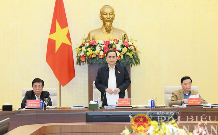 Chủ tịch Quốc hội Trần Thanh Mẫn chủ trì phiên họp. Ảnh: Lâm Hiển