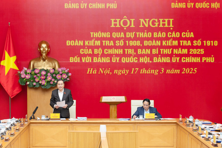 Chủ tịch Quốc hội Trần Thanh Mẫn phát biểu. Ảnh: Hồ Long