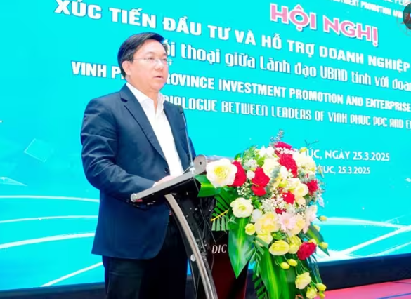 Chủ tịch UBND tỉnh Trần Duy Đông khẳng định Vĩnh Phúc sẽ luôn đồng hành, hỗ trợ và tháo gỡ các khó khăn, vướng mắc cho các doanh nghiệp