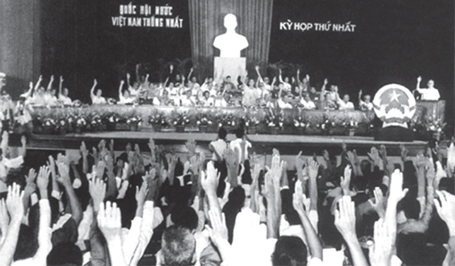 Kỳ họp đầu tiên của Quốc hội khóa VI nước Việt Nam thống nhất đã thông qua Nghị quyết chính thức đặt tên Thành phố Sài Gòn - Gia Định thành TP. Hồ Chí Minh. Ảnh : ST