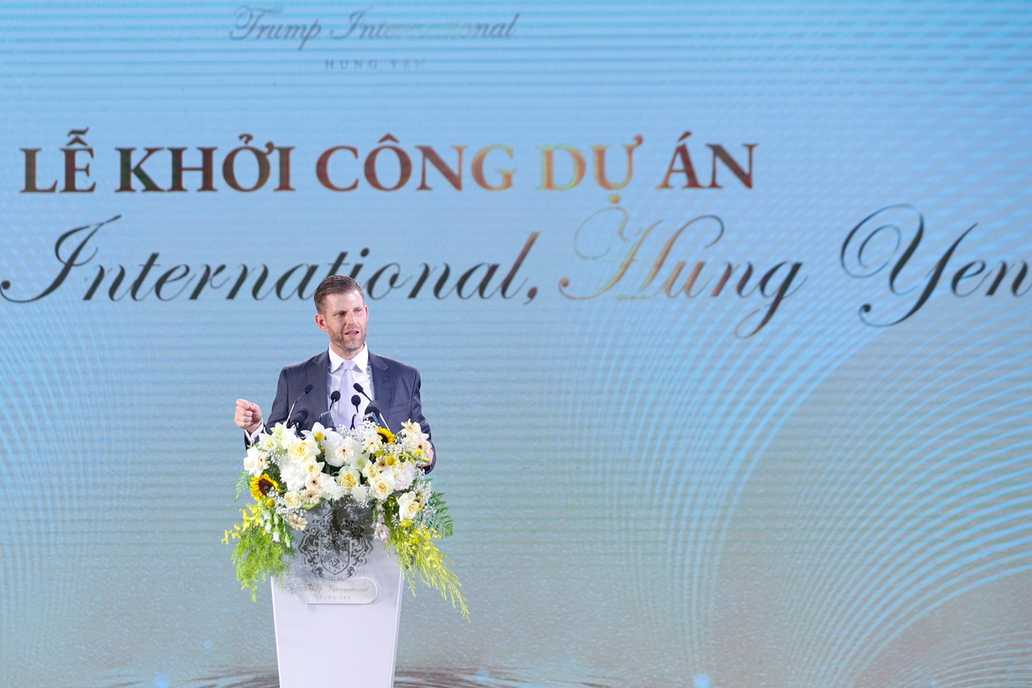 Ông Eric Trump đánh giá Việt Nam là một trong những thị trường năng động và tiềm năng bậc nhất thế giới. Ảnh: VGP