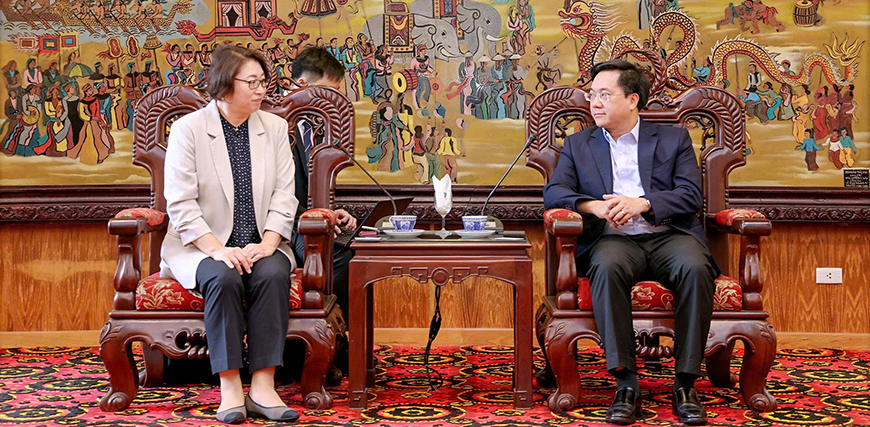 Chủ tịch UBND tỉnh Vĩnh Phúc Trần Duy Đông tiếp, làm việc với bà Sayaka Arai, Tổng Giám đốc mới của Honda Việt Nam