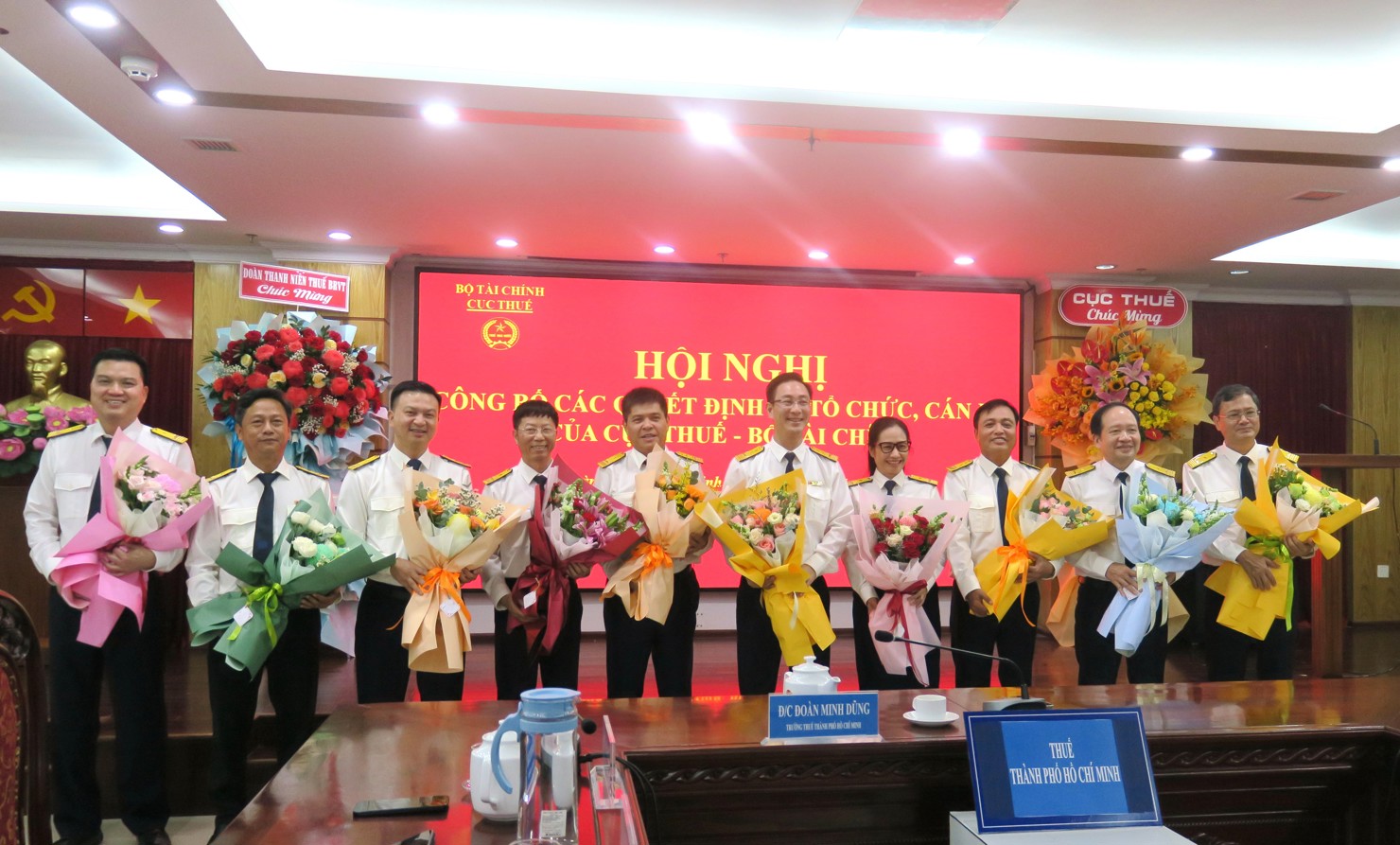 Ban Lãnh đạo chủ chốt của Thuế TP. Hồ Chí Minh theo mô hình chính quyền mới. Ảnh: Đức Mỹ