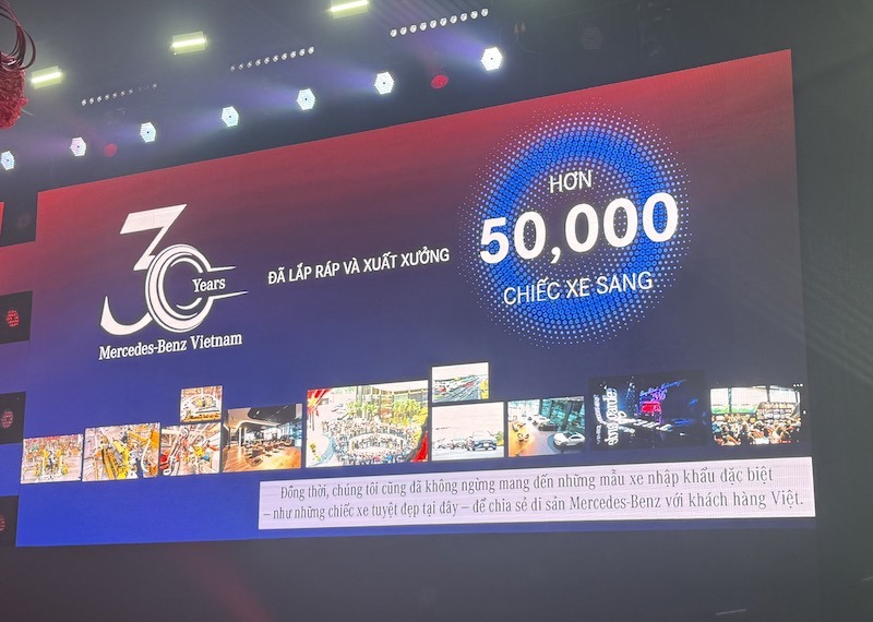Sau 30 năm, Mercedes-Benz Việt Nam đã lắp ráp và xuất xưởng hơn 50.000 xe. 