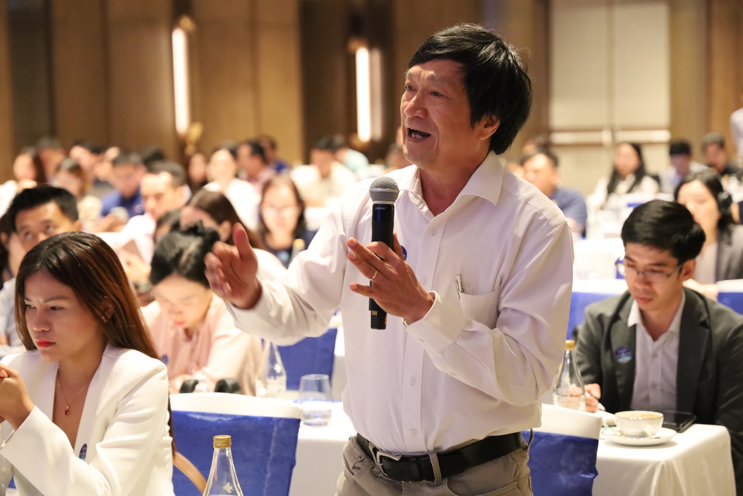 Đại diện doanh nghiệp nêu ý kiến tại hội thảo.