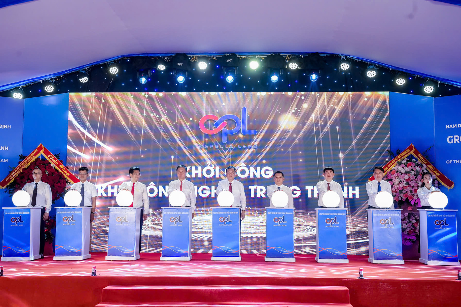 Nghi Lễ bấm nút khởi công KCN Trung Thành